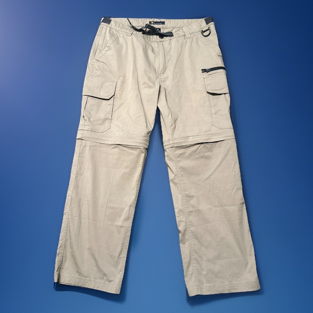 The BC Clothing Co Tan Convertible Cargo Hiking Pants Belted Size‎ XL/30